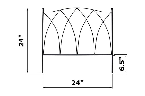 24 in x 10 ft decoratieve tuingrens dierenbarrière draadomheiningspaneel